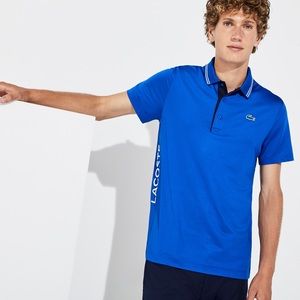 Lacoste Men’s Sport Lettering Breathable Polo